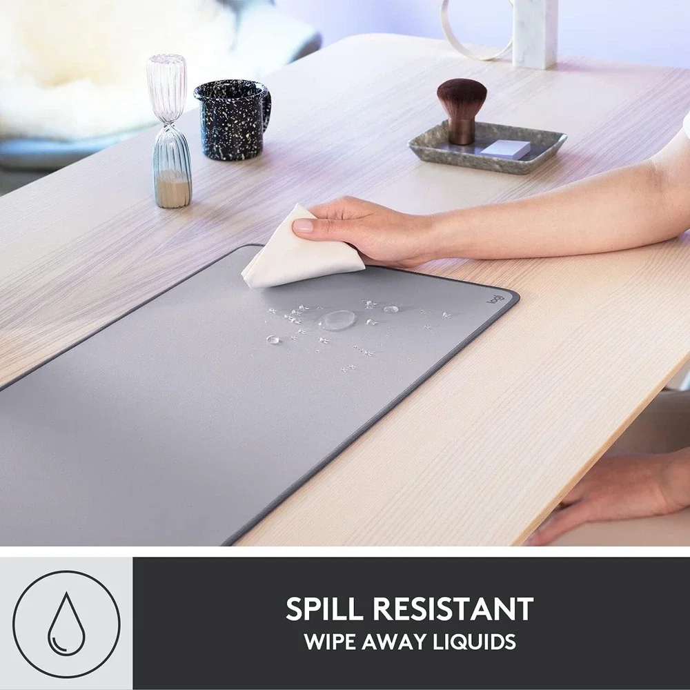 Logitech Desk Mat Studio Series Extended Mouse Pad with Spill-Resistant Large